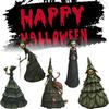 Halloween Ghost Witches Decorations Horror Props Garden Ornament Resin Craft