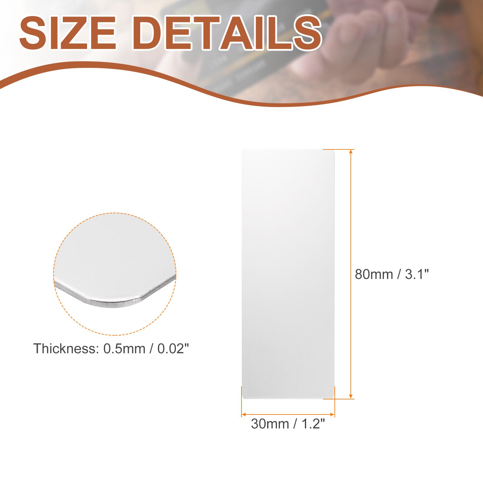 

5/10Pcs Metal Business Card 304 Stainless Steel Mirror Titanium Laser Engrave Cards Custom Blank CNC Engrave Sheet Black/White (as the picture,5Pcs)