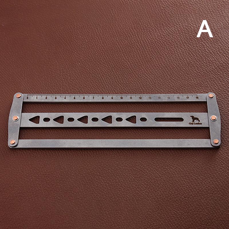 Professional Leather Belt Auxiliary Positioning Punch Ruler 18-48MM Adjustable DIY Handmade Leather Tools