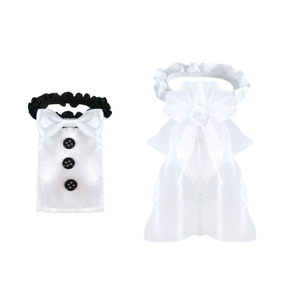 Bride Groom Dress Shape Wine Glass Cover Desktop Ornaments Wine Cups Wraps Champagne Bottles Cover