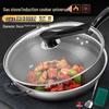 Wutuo Edelstahl Wok mit flachem Boden