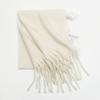 Autumn and winter solid color imitation cashmere beard scarf women's versatile shawl scarf light luxury style