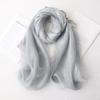 Spring New Double-layer Thin Silk Wool Fluffy Scarf Autumn and Winter Versatile Fashion Mulberry Shawl Women