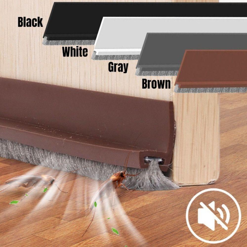 1M Selvklebende Dørbunn Lydløs Børste Lengde Justerbar Spalte Lydisolert Tape