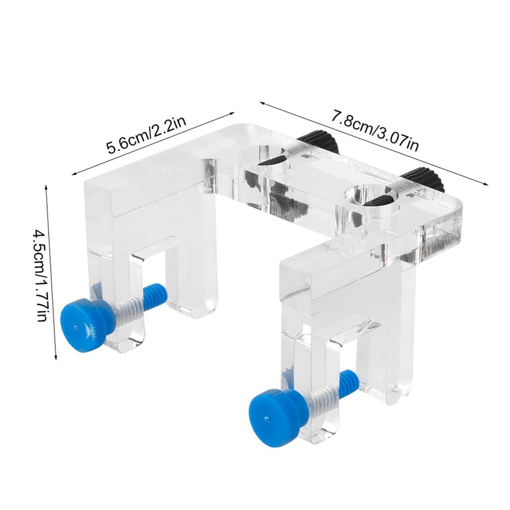 Transparent Acrylic Durable Aquarium Hose Holder Fixed Mount Fish Tank Probe Fixture Rack