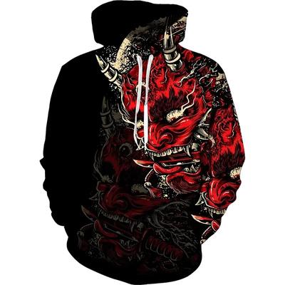 3D Samurai Druck Hoodies für Herren Rüstung Templer Grafik Kapuzenpullover Kinder Mode Coole Sweatshirts Winterkleidung Pullover Top