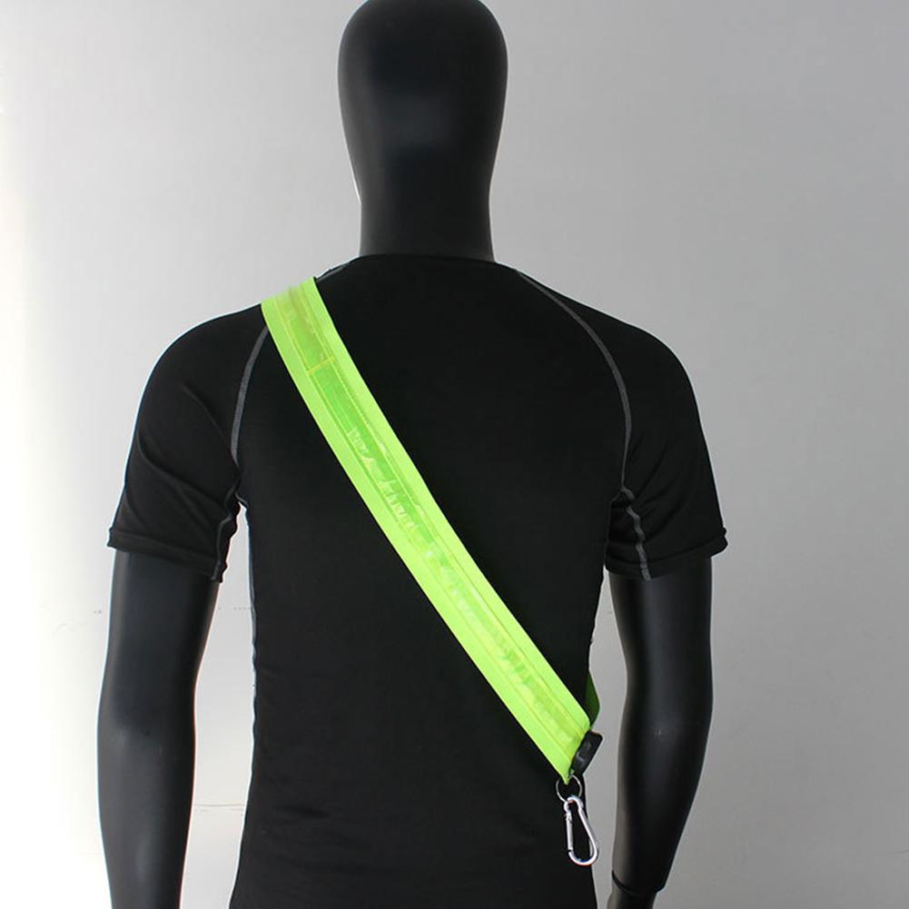 Illuminated Shoulder Straps for Men Women LED Reflective Running Belt Night Safety Outdoor Hiking Jogging Walking Light Gear