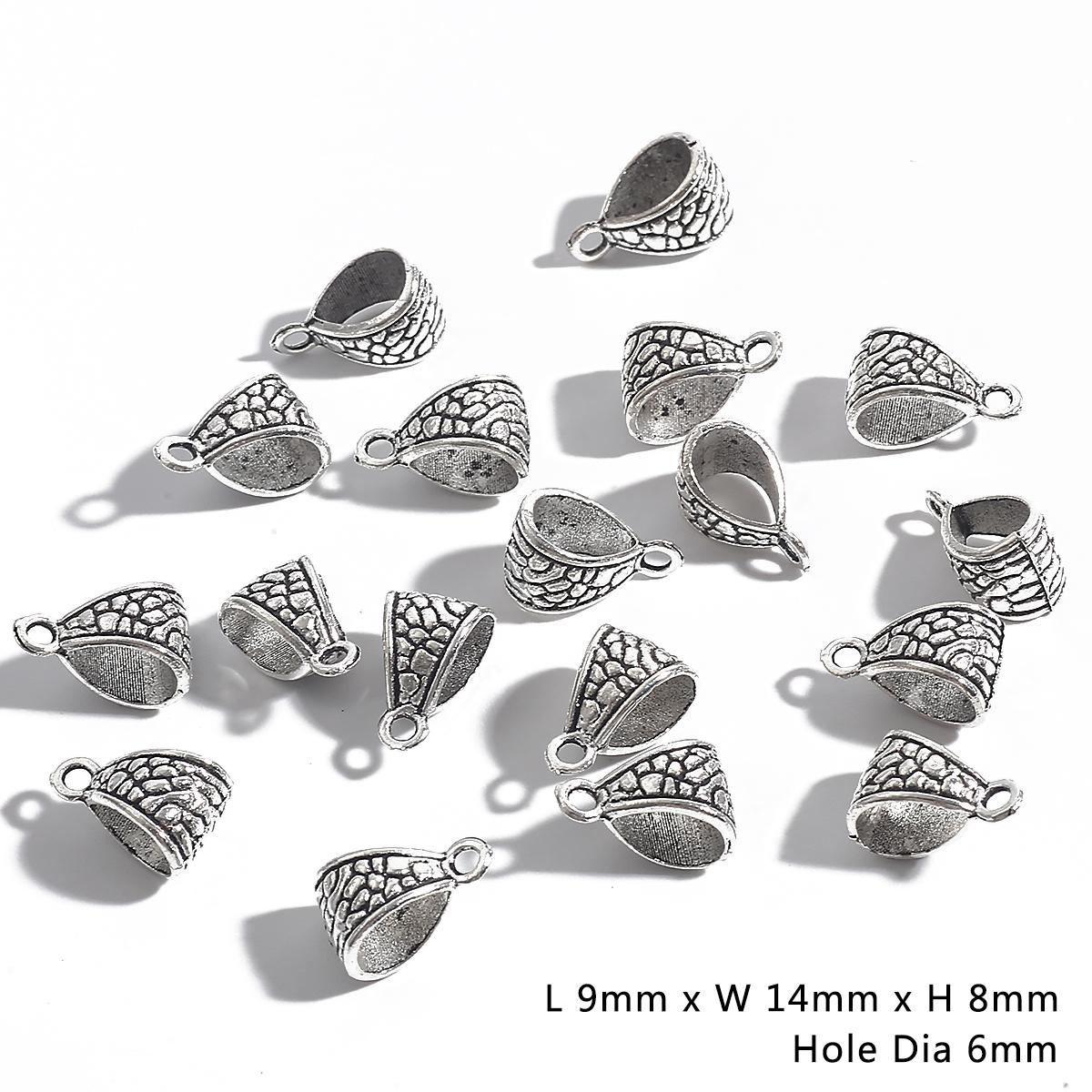 

20шт тибетские треугольные бусины под залог, подходят для браслета, подвески, разъемы для изготовления 05 серебряный