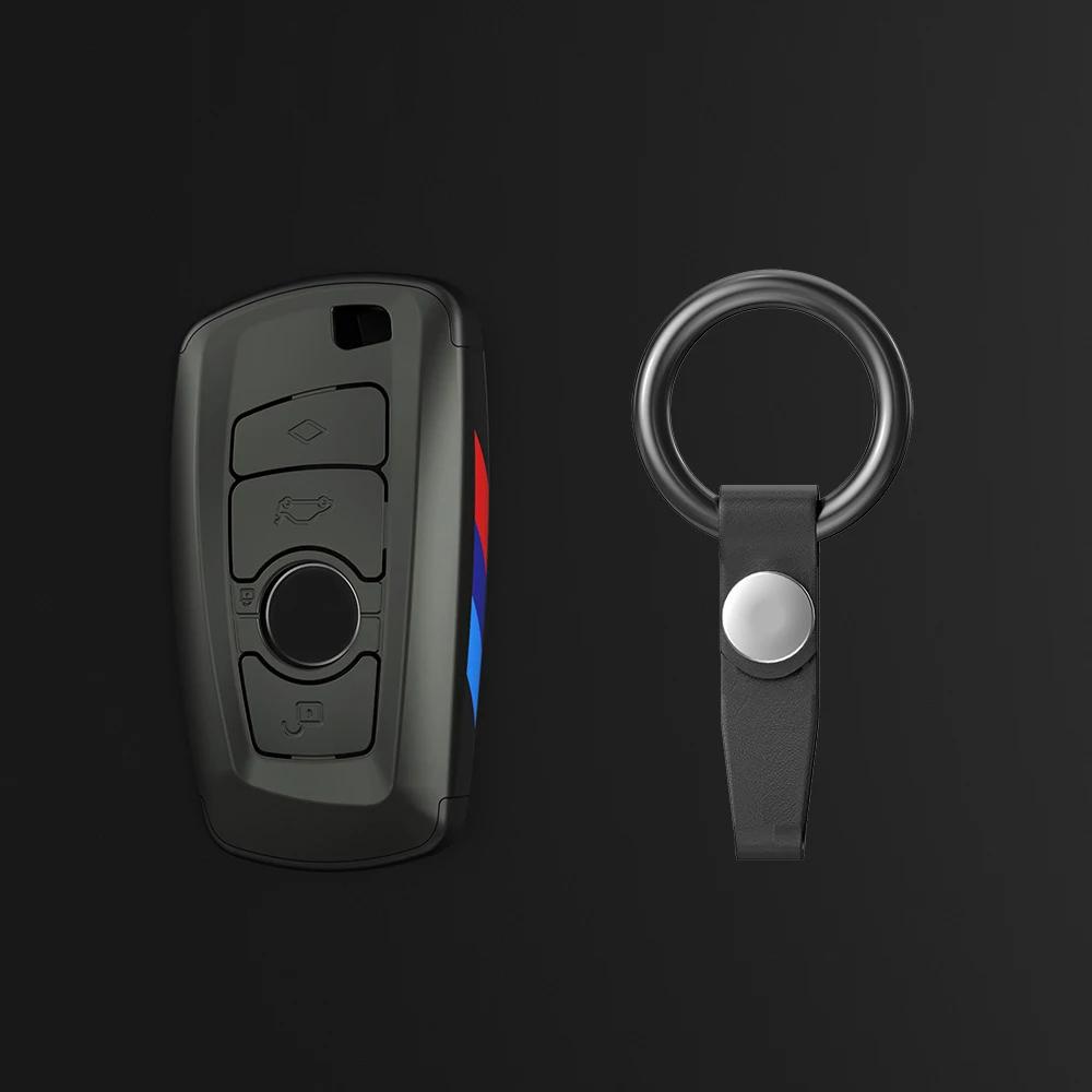 Heiß 2025 Auto Kohlefaser Schlüsselabdeckung Hülle Halter Schale Tasche Für BMW F30 F20 F10 F18 F22 F01 X3 X4 F06 F02 M3 M5 Auto Schlüsselanhänger Zubehör