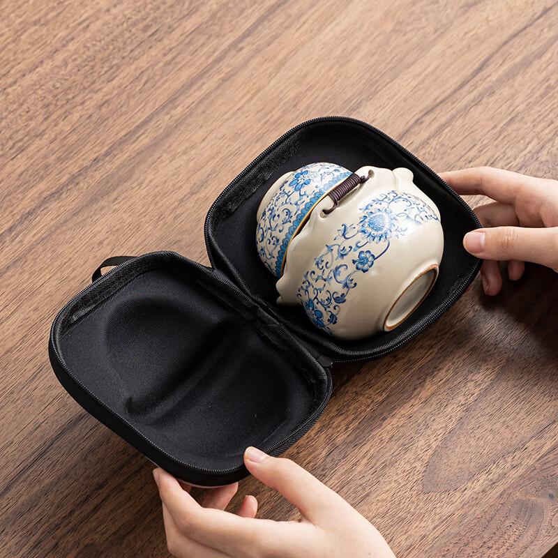 Portable Ru Kiln Ceramic Tea Set