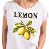 Oversize T-Shirt with Print Women's Lemon Motif Lemon Top Summery & Trendy Tops with Print Retro Graphic Large Sizes XS-5XL