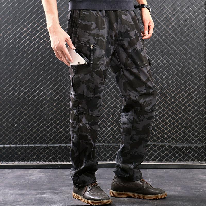 Pantaloni da Lavoro Resistenti all'Usura Multi-tasche da Uomo | Tuta da Lavoro a Vestibilità Larga per Protezione Lavoratori