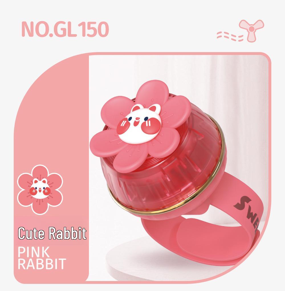 Kids' Cartoon USB Rechargeable Handheld Mini Fan - Cute, Portable Gift for Students