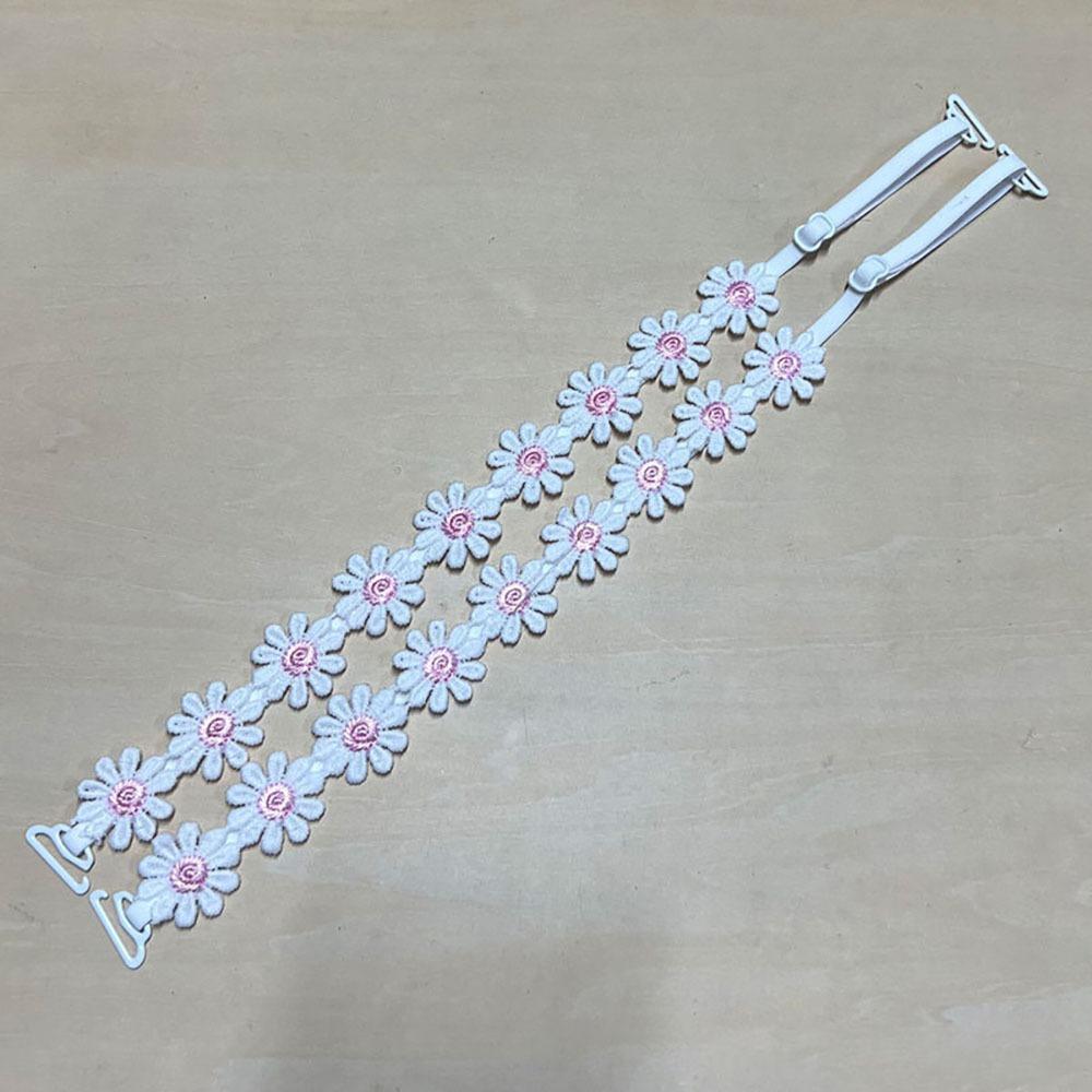 1 Paar Rutschfeste Gänseblümchen-Träger Abnehmbarer Schulterträger Langlebige Blumen-BH-Träger Frauen