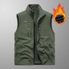 Herren Wendbare 8-Taschen Fleeceweste - Herbst/Winter Polarfleece, Ärmellos und Verdickt für Outdoor-Einsatz