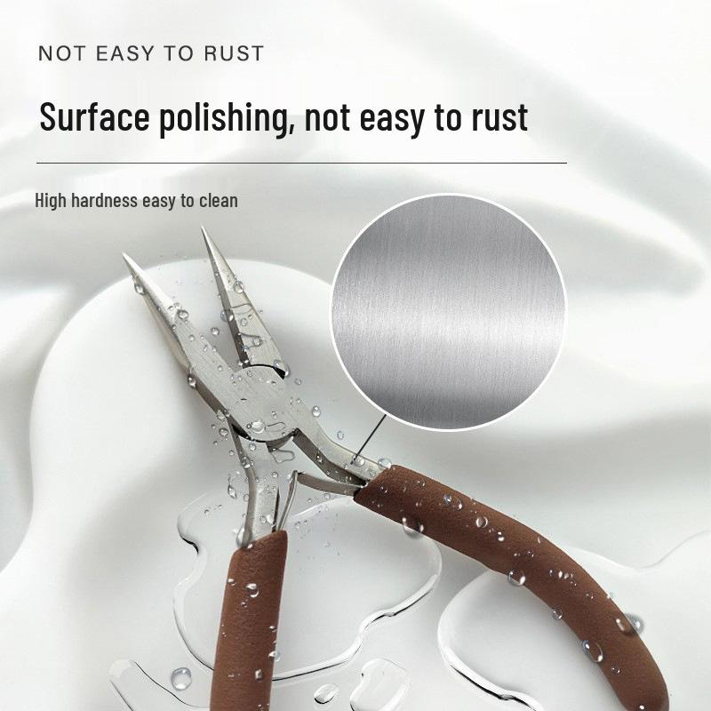 Bent Nose, Pointed Nose, and Round Nose Pliers Set for Jewelry Wire Wrapping, Cutting, Beading, and DIY Accessories