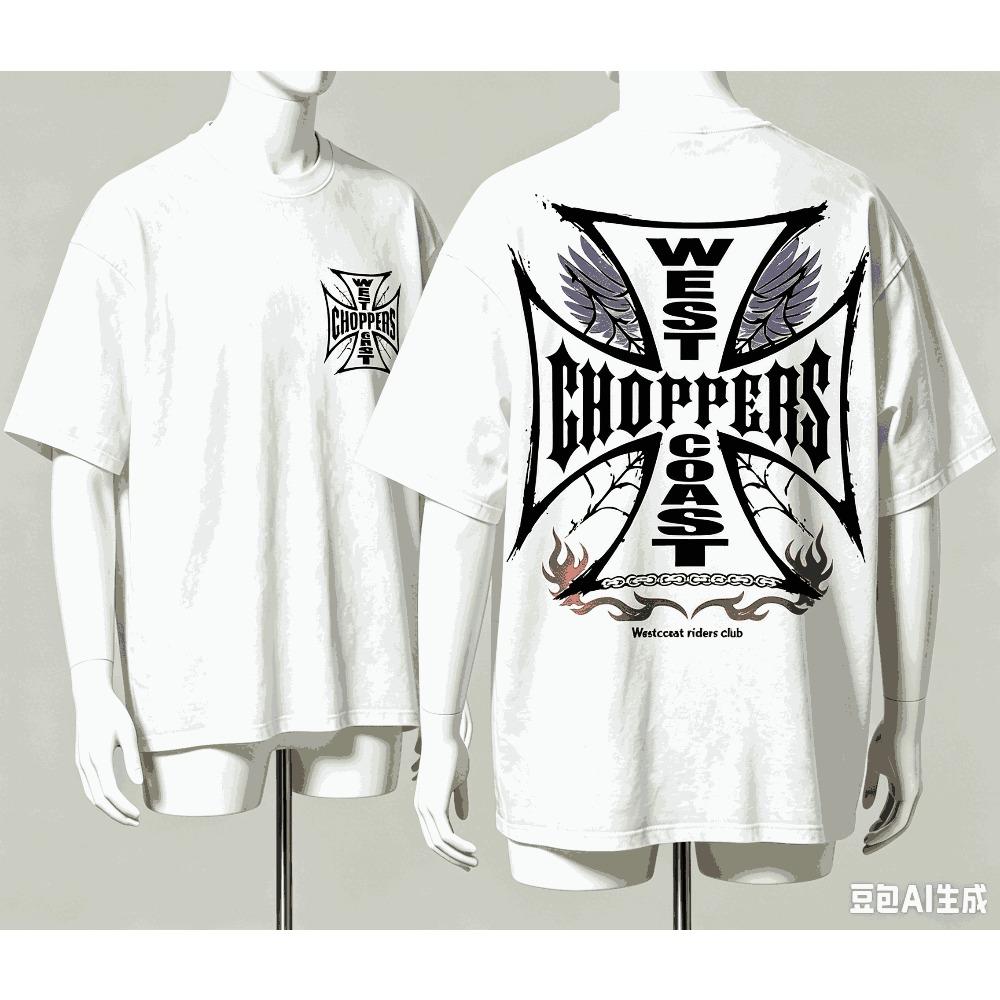 West Coast Choppers für Fan Geschenk T-Shirt Herren Damen Harajuku Oversized Unisex Kurzarm Streetwear hohe Qualität Paare Klassisch weich Retro Mode