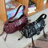 Underarm Bags For Women Luxury Designer Handbag Purses In Vintage PU Leather Rivet Decoration Shoulder Crossbody