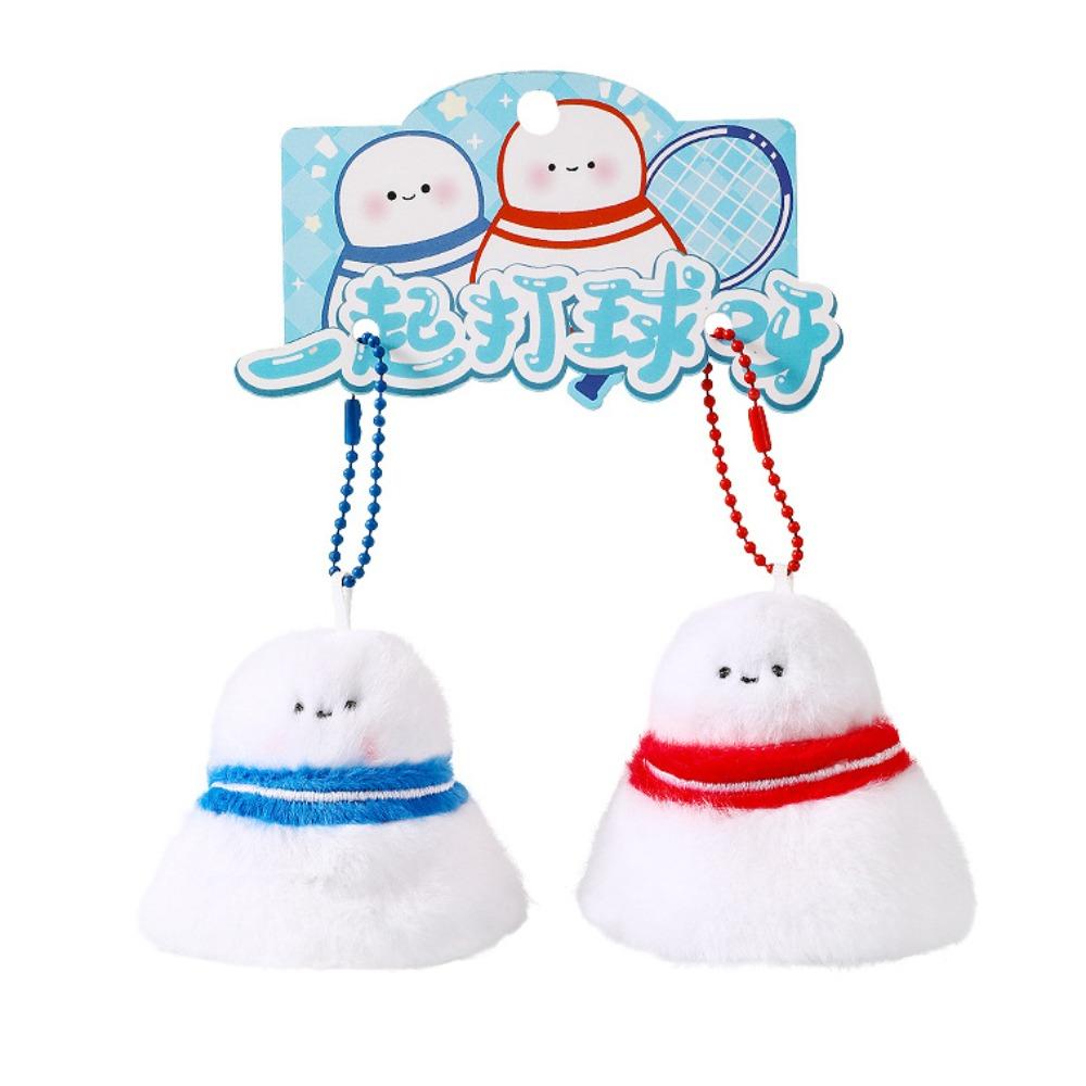 

Plush Keyring Badminton Couple Keychains Stuffed Doll Badminton Plush Toy Keychain Backpack Decor 1 pair