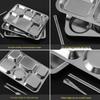 LETGANT 304 Stainless Steel 6-Compartment Meal Tray