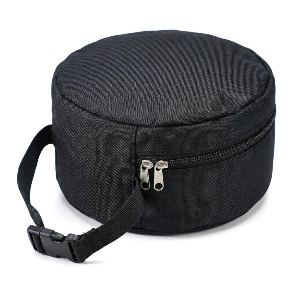 

600D Oxford Cloth Travel Neck Pillow Bag Cylindrical Carrying Case Camping Trip чорний