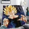 Coperta in Flanella con Stampa Personaggi Dragon Ball, Alta qualità Confortevole per Tutte le Stagioni, Arredamento per la Casa, Calore e Comfort, Perfetta per Regali di Natale