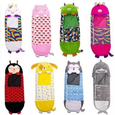 Cartoon Kinderschlafsack Kinderschlafsack Kinder Tierkissen Schlafsack Klappbarer Anti-Treten-Steppdecke Kinderschlafsack