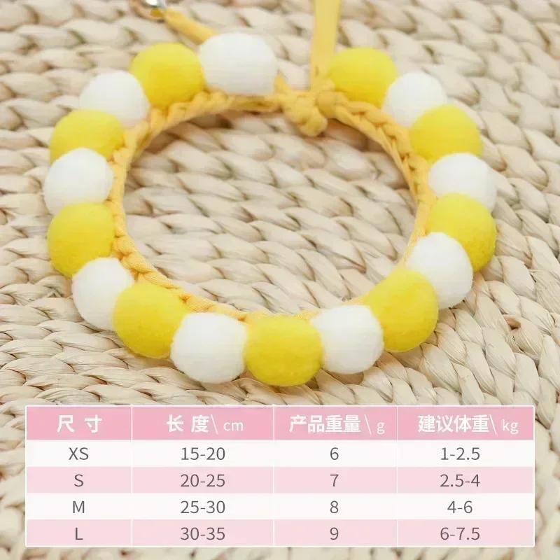 Cute Pet necklace Hand-knitted Saliva Towel Kitten Cat Puppy Adjustable Collar Pet Decorative Dog Cat Collar Pet dog Accessories