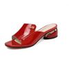 Fashion New Women's Shoes Fashion Red Sexy Womens Slippers PU Soft Leather Ladies Comfortable Sandals Suitable for Girls Pantuflas Mujer
