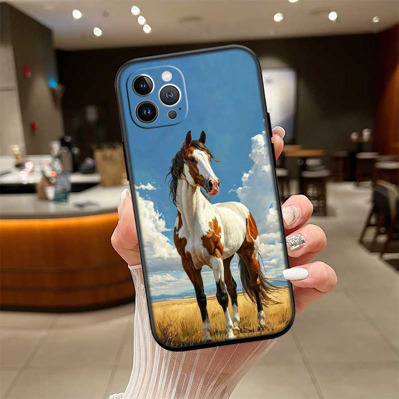 RE28 Fine Horse Phone Case for OPPO A40 A60 A80 A15 A16 A16K A12 A17 A17K A54 A54S A53 A53S A55 A56 A57 A98 F23