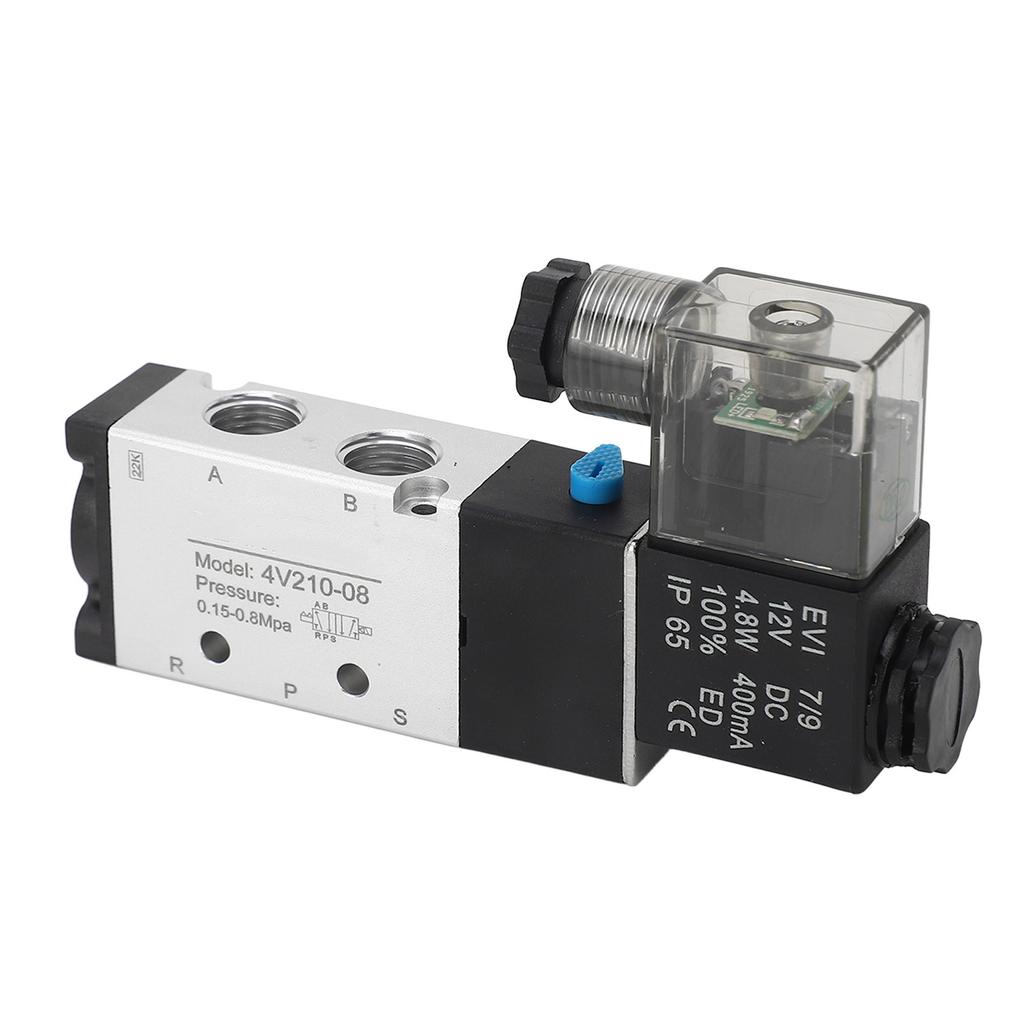 BERM Solenoid Valve Pneumatic Electric 2 Position 5 Way Electromagnetic Control DC12V