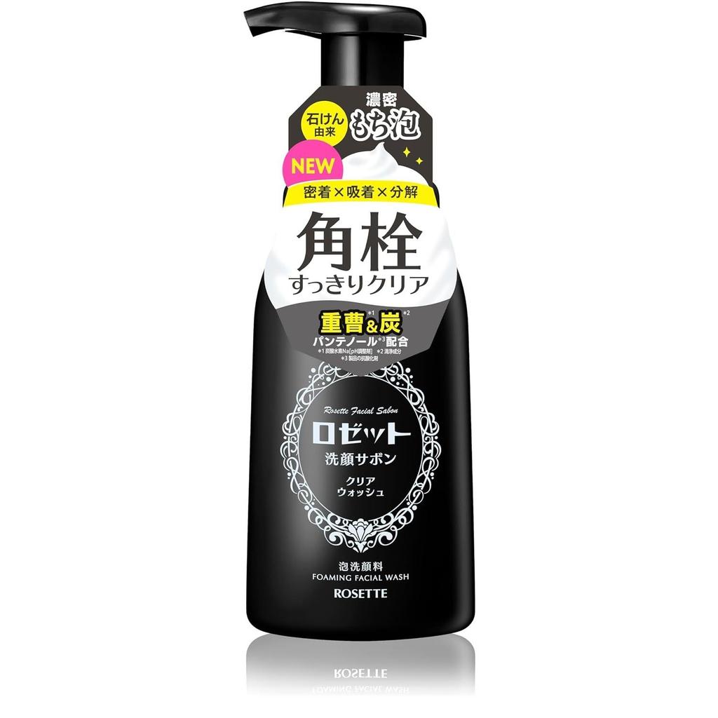 Rosette Facial Soap Black 180mL Foam Cleanser Pore Clear Wash