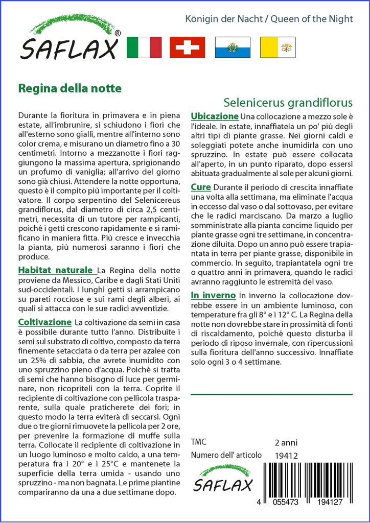 SAFLAX Queen of the Night - 40 Seeds - Selenicerus Grandiflorus