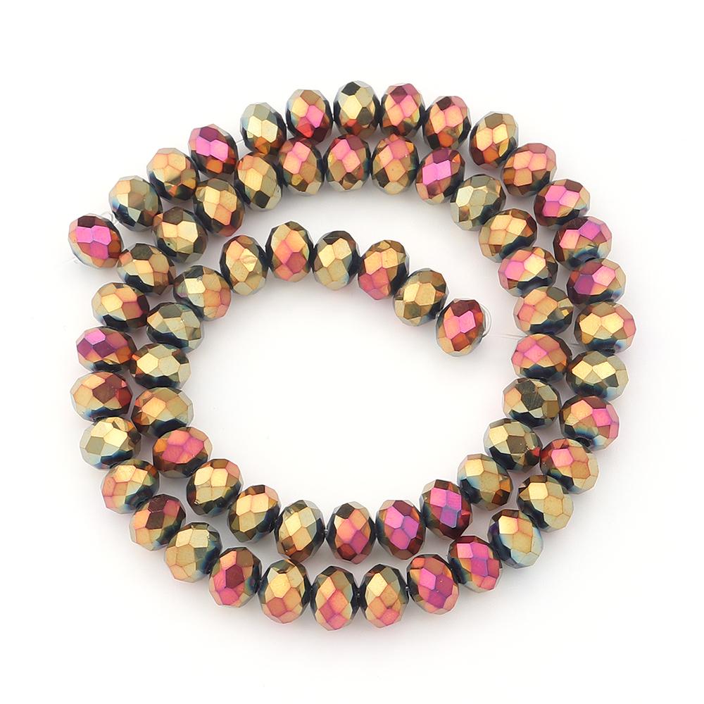 3 4 6 8 10mm Faceted Crystal Beads Red Colorful Glass Loose Spacer Beads For Jewelry Making DIY Bracelet Necklace Accessories