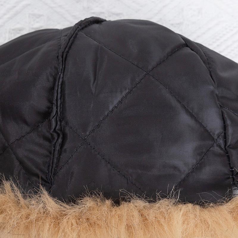 Women Winter Hat Suede Thicken Warm Beanies Fashion Autumn Fake Faux Mongolian Hat Outdoor Elegant Ladies Russian Cap