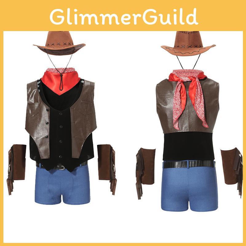 Přání Nový Halloween Západní Kovboj Pánský Kostým pro Dospělé Cosplay Barová Párty Role-playing Kostým [m Xl]
