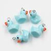 10Pcs Charms 3D Colorful Duck 15X16X12Mm Pendants Crafts Making Findings Handmade Jewelry Diy Earrings Necklace