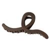 Premium Coffee-Colored Frosted Hairpin - Large All-Match Shark Clip for Elegant Hairstyles