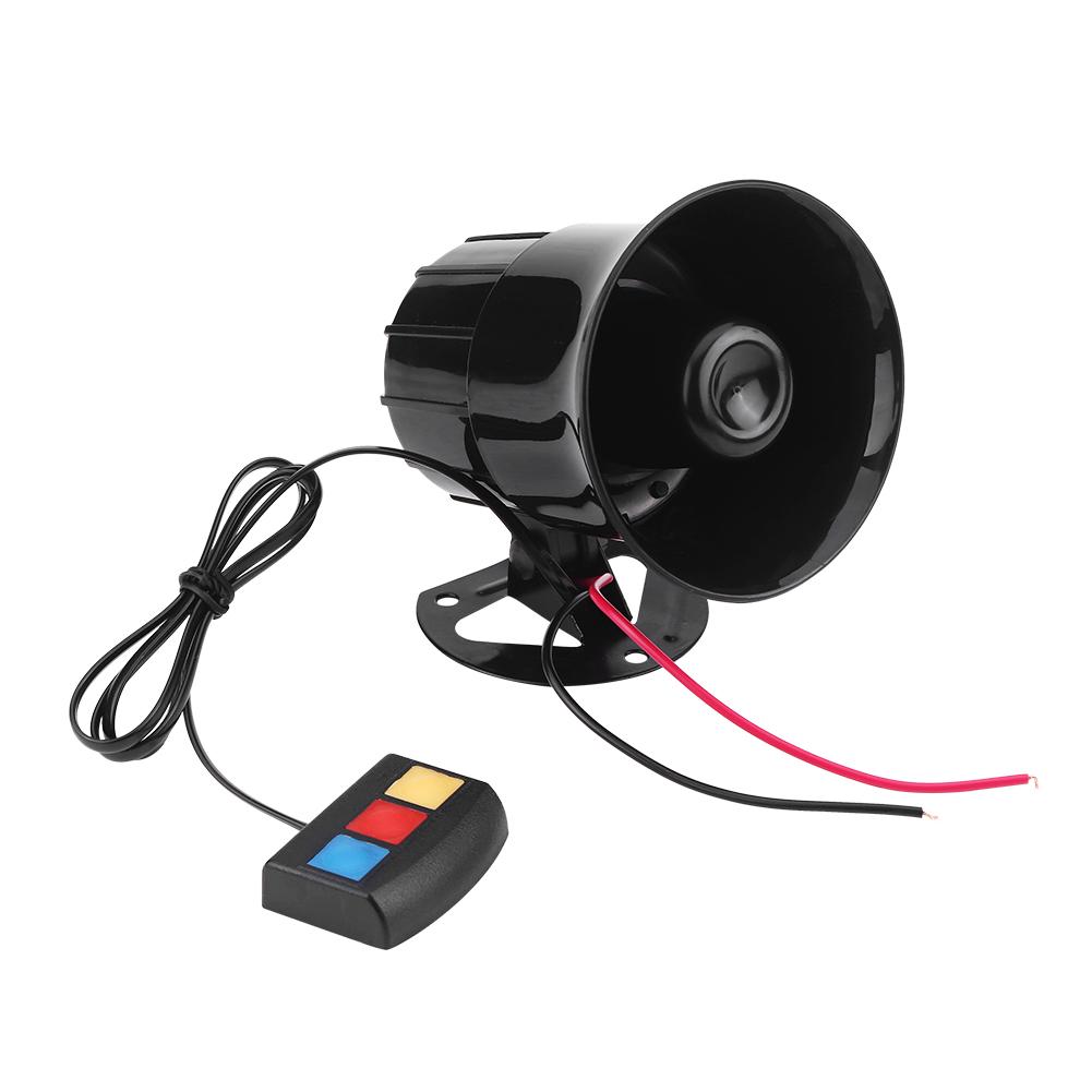 12V 30W Car Motorcycle Alarm Warning Siren Horn 3 Sound Loud Speaker