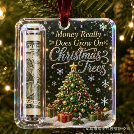 Holiday Cash Gift Holder Ornament