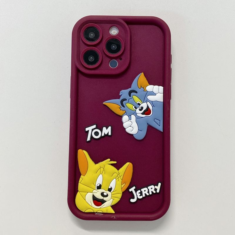 The new model is suitable for OPPO Reno12 mobile phone case three-dimensional Tom cat A60 cute cartoon creative couple