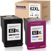 BONINK 2 Ink Cartridges Compatible HP 62XL 62 XL Ink Cartridge for HP OfficeJet 250 200 5740 5742 Envy 7640 56 84058