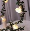 10/20/40 LED Simulation Cane Rose Flower String Lights Fairy Lights Home Party Decoration