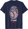 Funny Baseball Its In My DNA Fingerprint Unisex TShirt Short Sleeve Casual Cotton Boys TShirts