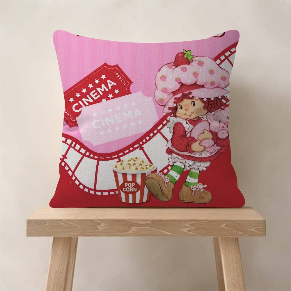 Cute Role Strawberry ShortcakeCartoon Pillow Gifts Home Office Furnishings Bedroom Sofa Car Cushion Cover Case 45x45cm