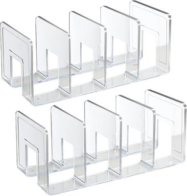 1/2pcs Acrylic File Holder, Clear File Sorter Desk File Organizer, Sturdy Desktop File Folder Organizer Rack for Office Supplies