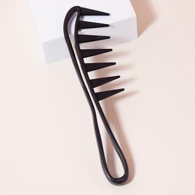 Peine de Dientes Anchos para Cabello Rizado, Peine Desenredante para Cabello Ondulado, Mango de Plástico ABS, Adecuado para Cabello Húmedo o Seco
