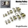 1Pcs 43/58/86mm Messenger Pulley Mini Metal Sheave Durable Moving Pulley  Tackle Lifting