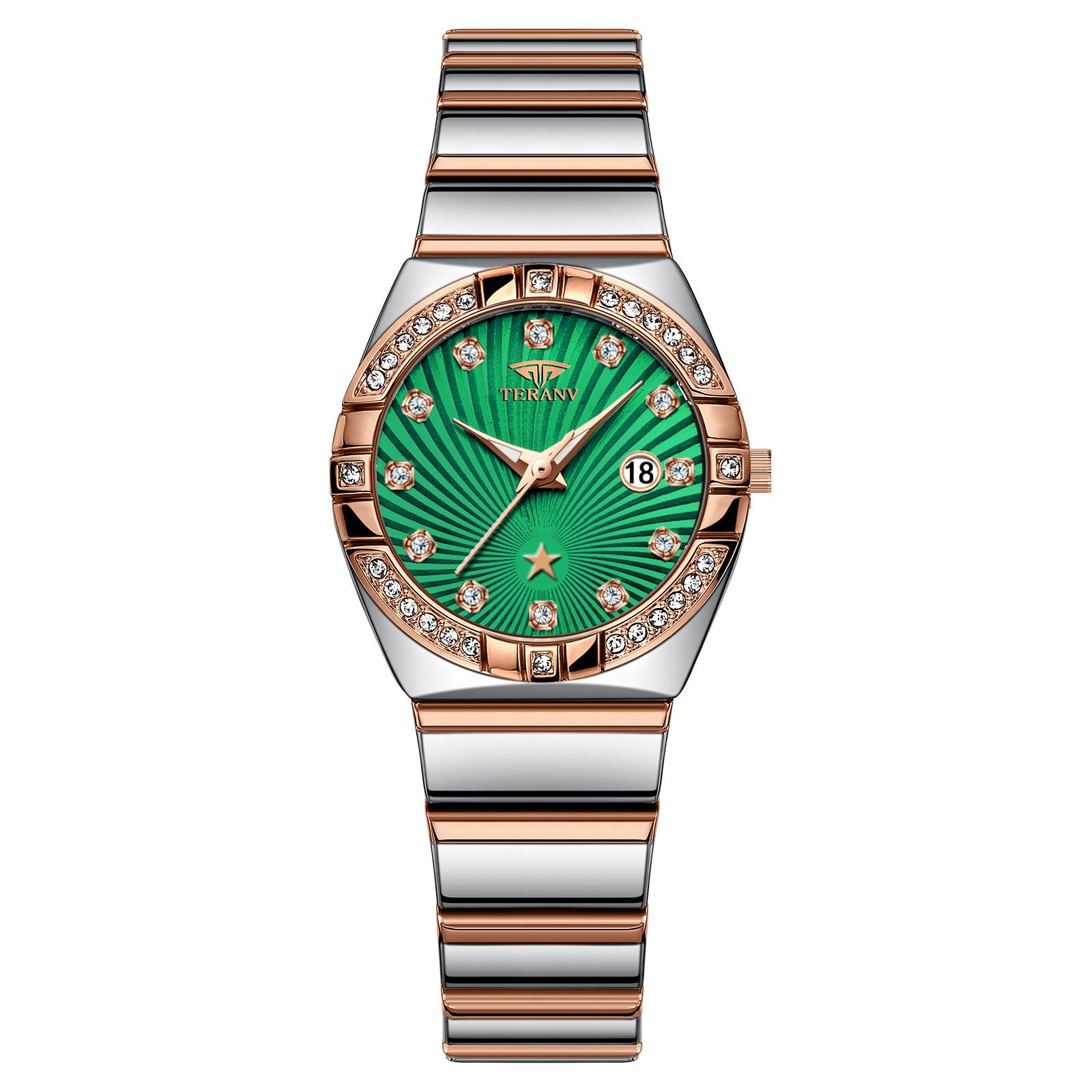 

Світловий жіночий годинник-календар - Модний, водонепроникний сплавний браслет