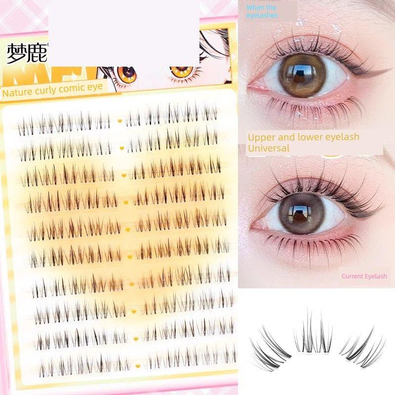 Dream Deer False Eyelashes Escape Princess Glue-Free Self-Adhesive Girl Group 2026 New Natural Glue Style Eyelash Stickers Hot Sale